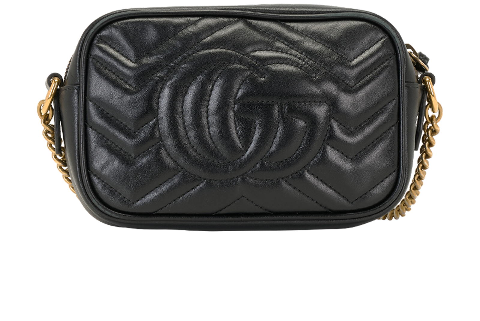 Marmont Camera Bag, &pound;695, Handbags, Black, Leather, Back view